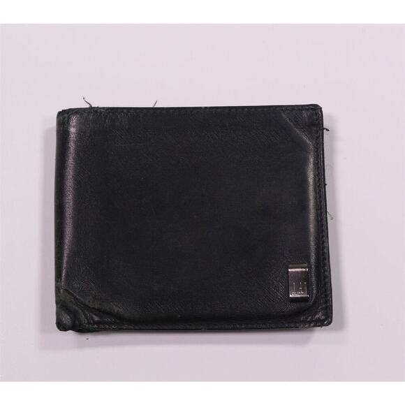 Dunhill Black Leather Bifold Vintage Wallet w/ 14 Card Slots - Picture 2 of 7